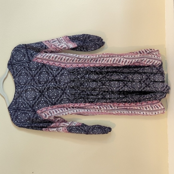 American Eagle y2k XXS  Oversized Mini Dress Tunic Patchwork Paisley - Picture 14 of 14